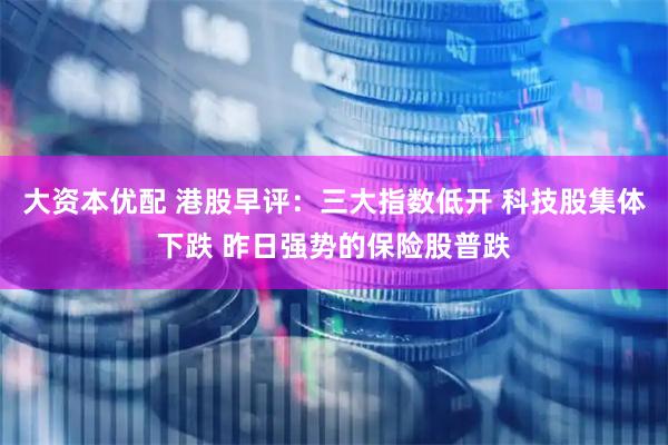 大资本优配 港股早评：三大指数低开 科技股集体下跌 昨日强势的保险股普跌